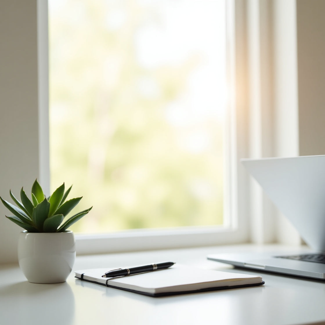 Collection of products for mindful working and high productivity 