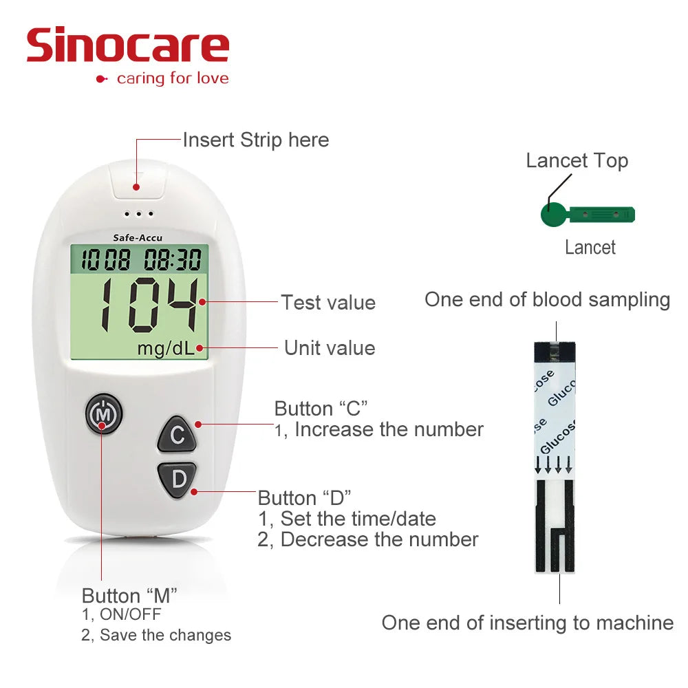 Sinocare Glucometer Kit