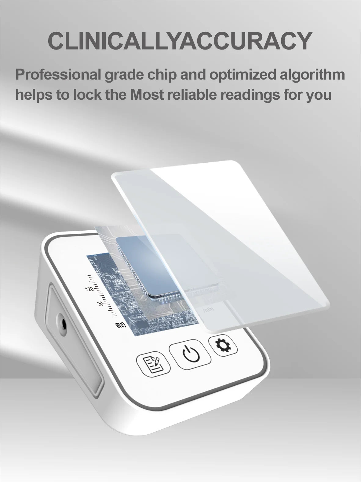 Rechargeable Upper Arm BP Monitor with Voice & Tri-Color LCD Display
