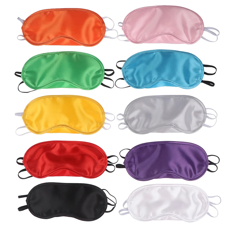 1PC Silk Sleep Eye Mask Padded Shade Eye Cover Patch Sleeping Mask Eyemask Blindfolds Travel Relax Rest Women Men