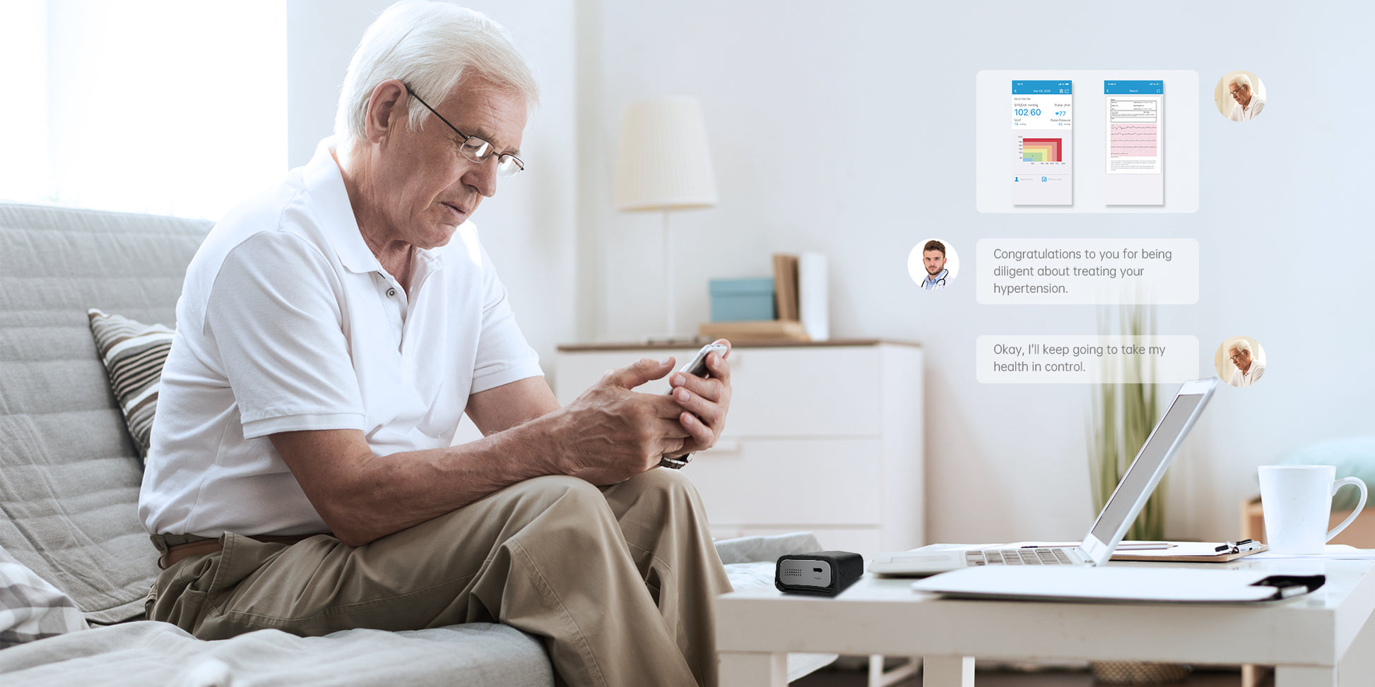 Bluetooth  BP2 WIFI  AI Analysis Upper Arm Digital EKG Blood Pressure Monitor