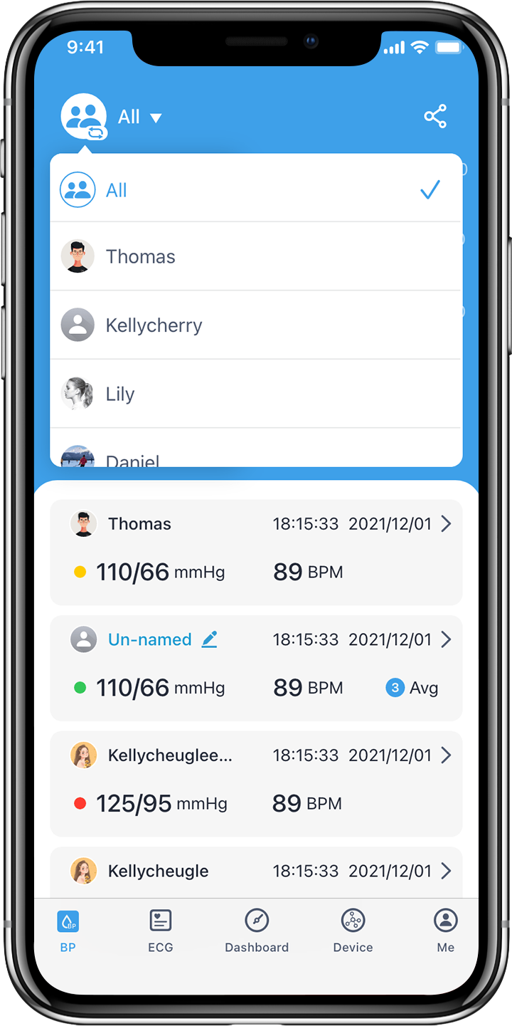 Bluetooth  BP2 WIFI  AI Analysis Upper Arm Digital EKG Blood Pressure Monitor
