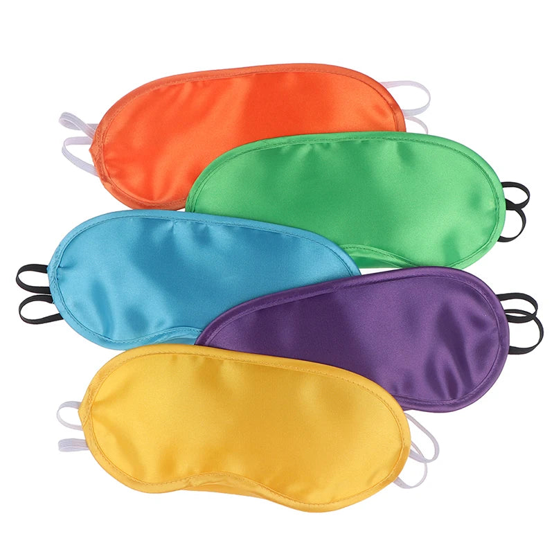 1PC Silk Sleep Eye Mask Padded Shade Eye Cover Patch Sleeping Mask Eyemask Blindfolds Travel Relax Rest Women Men