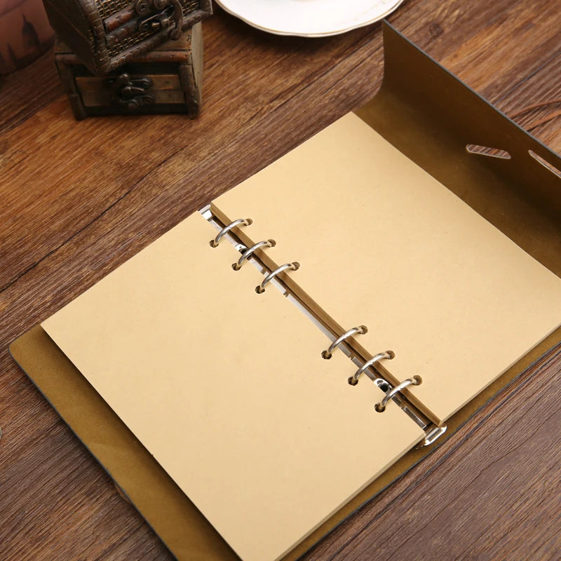 Retro Spiral Vintage Pirate Anchors Leather Note Book