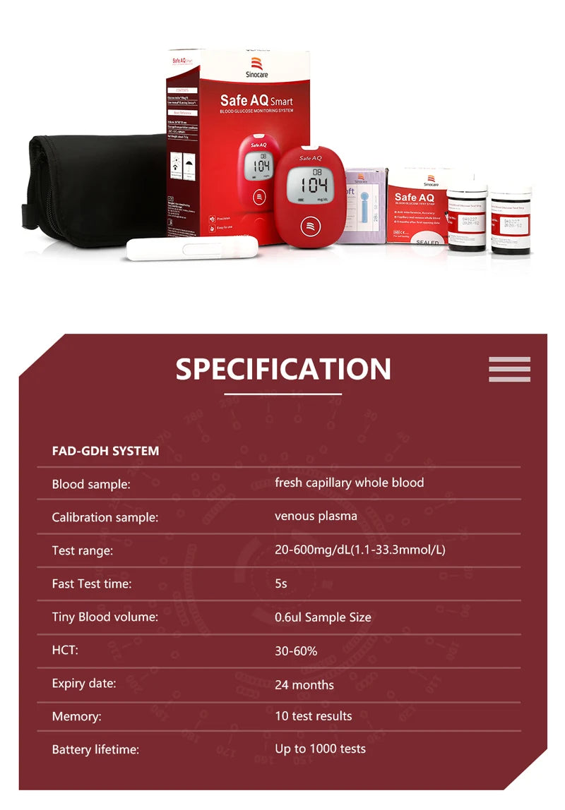 Safe AQ Smart Glucometer