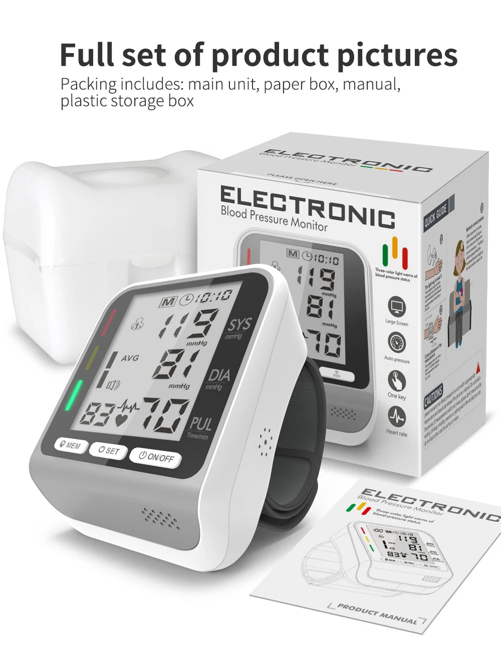 Portable Wrist  Digital Blood Pressure Monitor