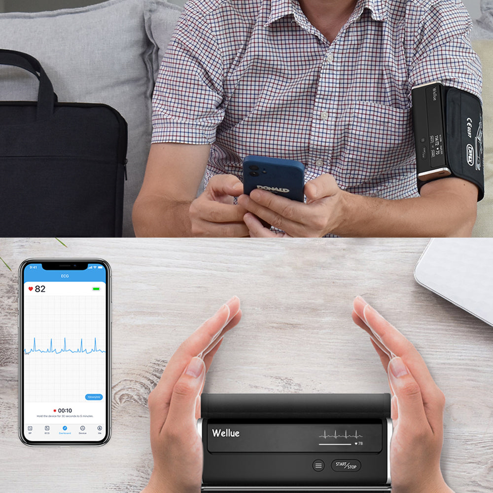 Bluetooth  BP2 WIFI  AI Analysis Upper Arm Digital EKG Blood Pressure Monitor