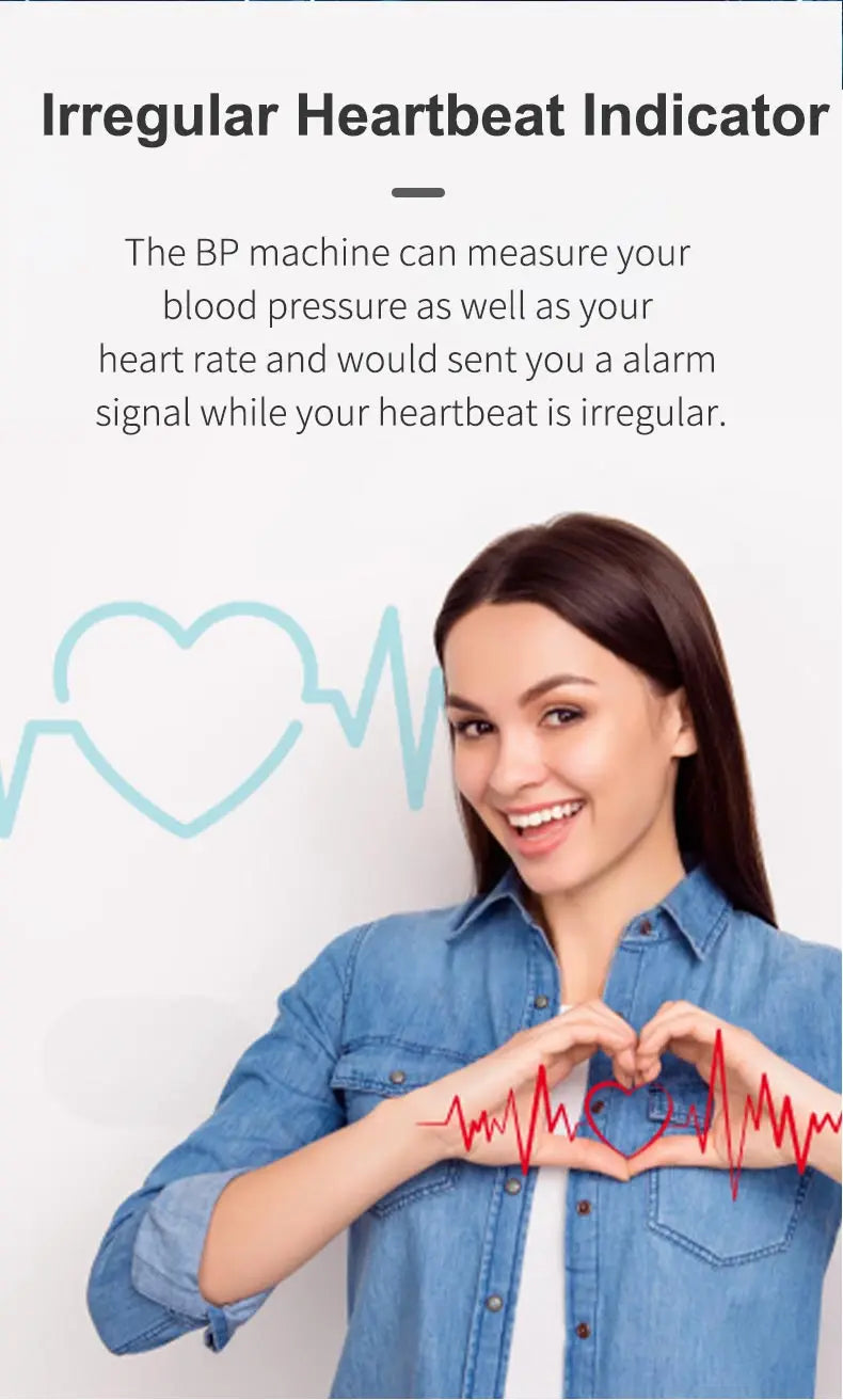 Full Upper Arm Blood Pressure Monitor Rechargeable Digital Three Color LCD large Screen Blood Pressure Monitor With Voice