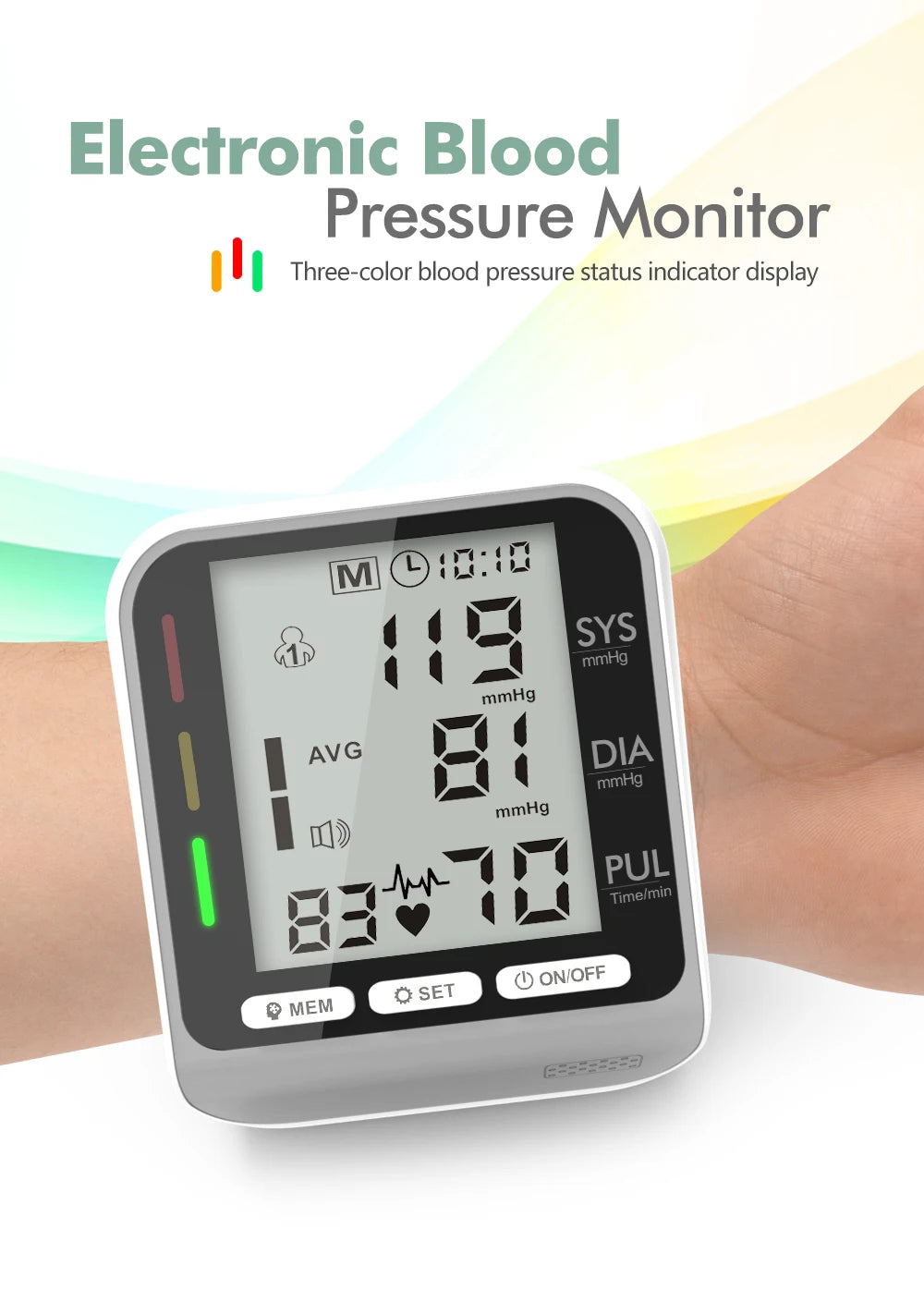 Portable Wrist  Digital Blood Pressure Monitor