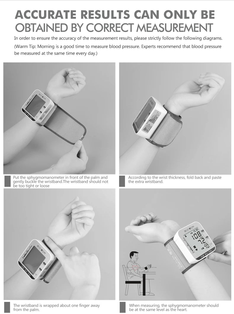 Portable Wrist  Digital Blood Pressure Monitor