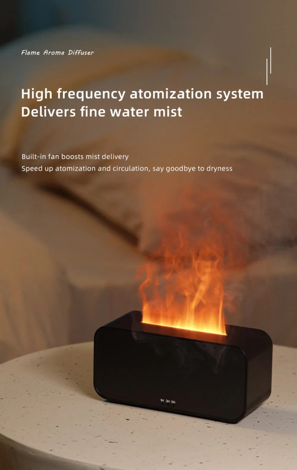 Humidifier Flame Aromatherapy Diffuser.