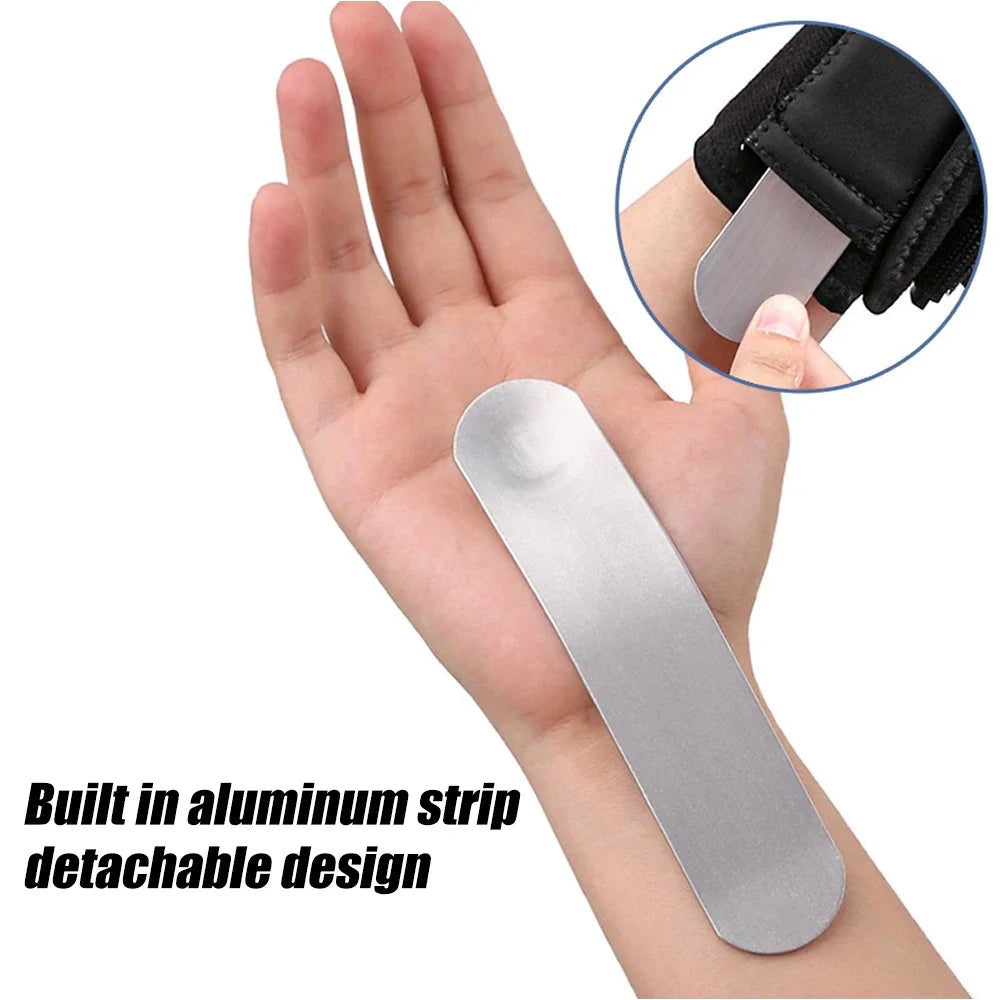 1Pcs Wrist Brace Carpal Tunnel, Adjustbale Wrist Support and Metal Splint Stabilizer, Night Sleeep Hand Brace for Pain Relief