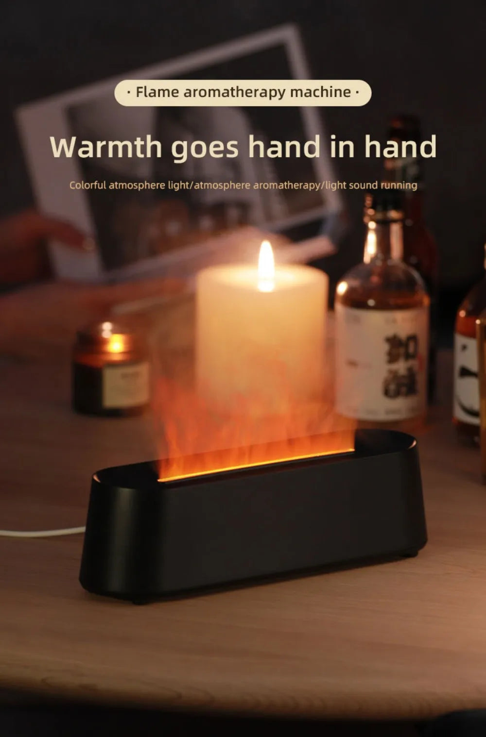 Humidifier Flame Aromatherapy Diffuser.