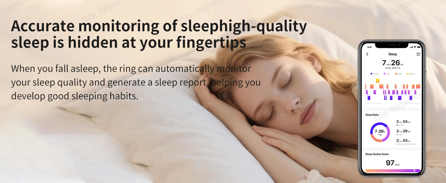 Smart Ring | Multicolor Diamond Design | Heart Rate, BP & Sleep Monitor