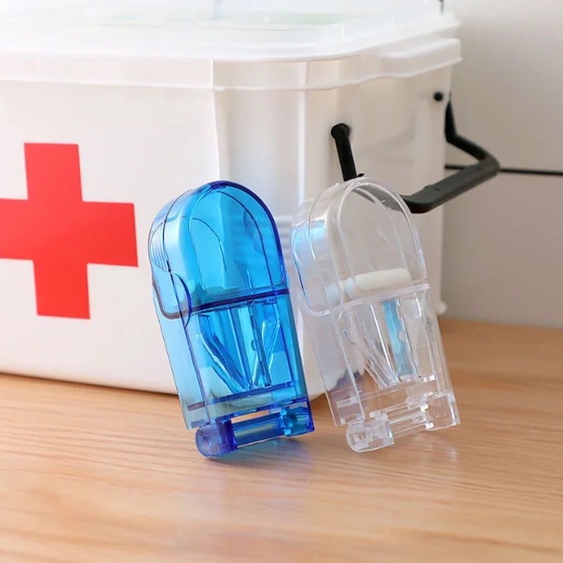 Portable Pill Cutter Box - Medicine Organizer with Tablet Splitter