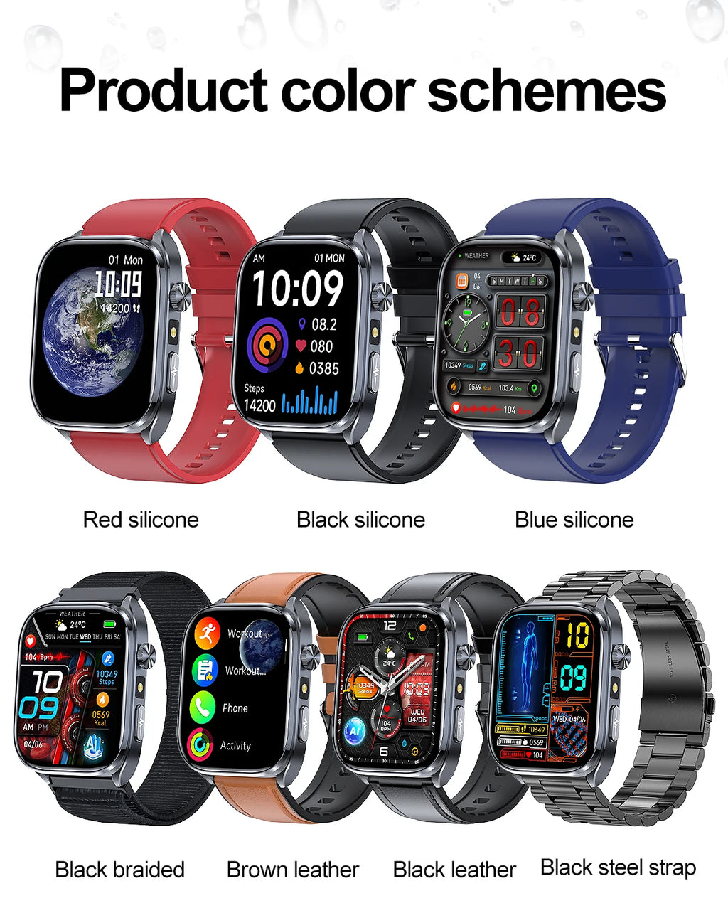 2025 Advanced Health Smart Watch for Men | ECG, Blood Pressure, Blood Oxygen