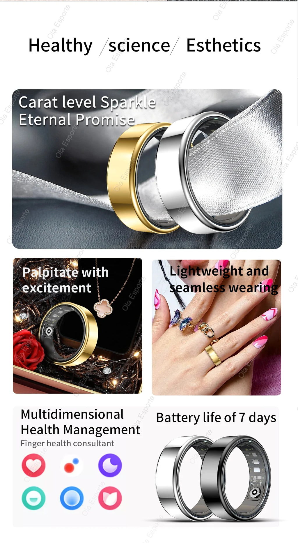 Women's Fashion Smart Ring | Multicolor Diamond Design