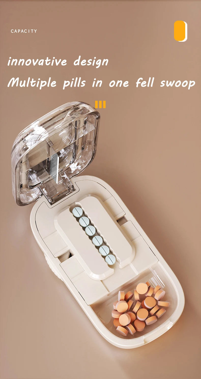 Newest Quartering Pill Cutter Storage Box Portable Drug Tablet Medicine Dustproof Divider Organizer Crusher Pill Cutter