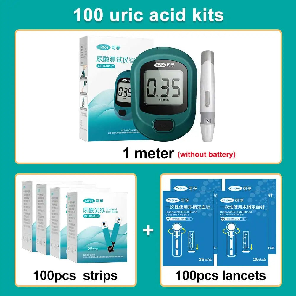 Cofoe Uric Acid Monitor  With Test Strips