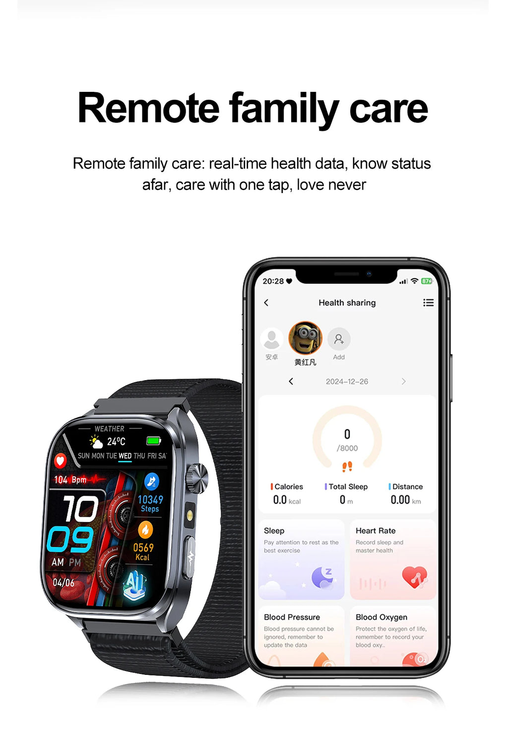 2025 Advanced Health Smart Watch for Men | ECG, Blood Pressure, Blood Oxygen