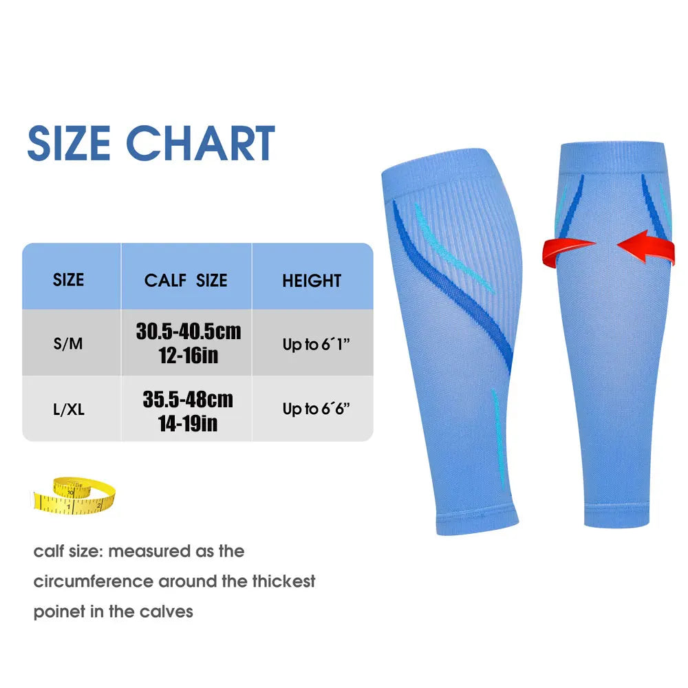 1 Pair Calf Compression Sleeves Men Women,Footless Compression Socks Shin Splints,Varicose Vein Treatment for Legs & Pain Relief