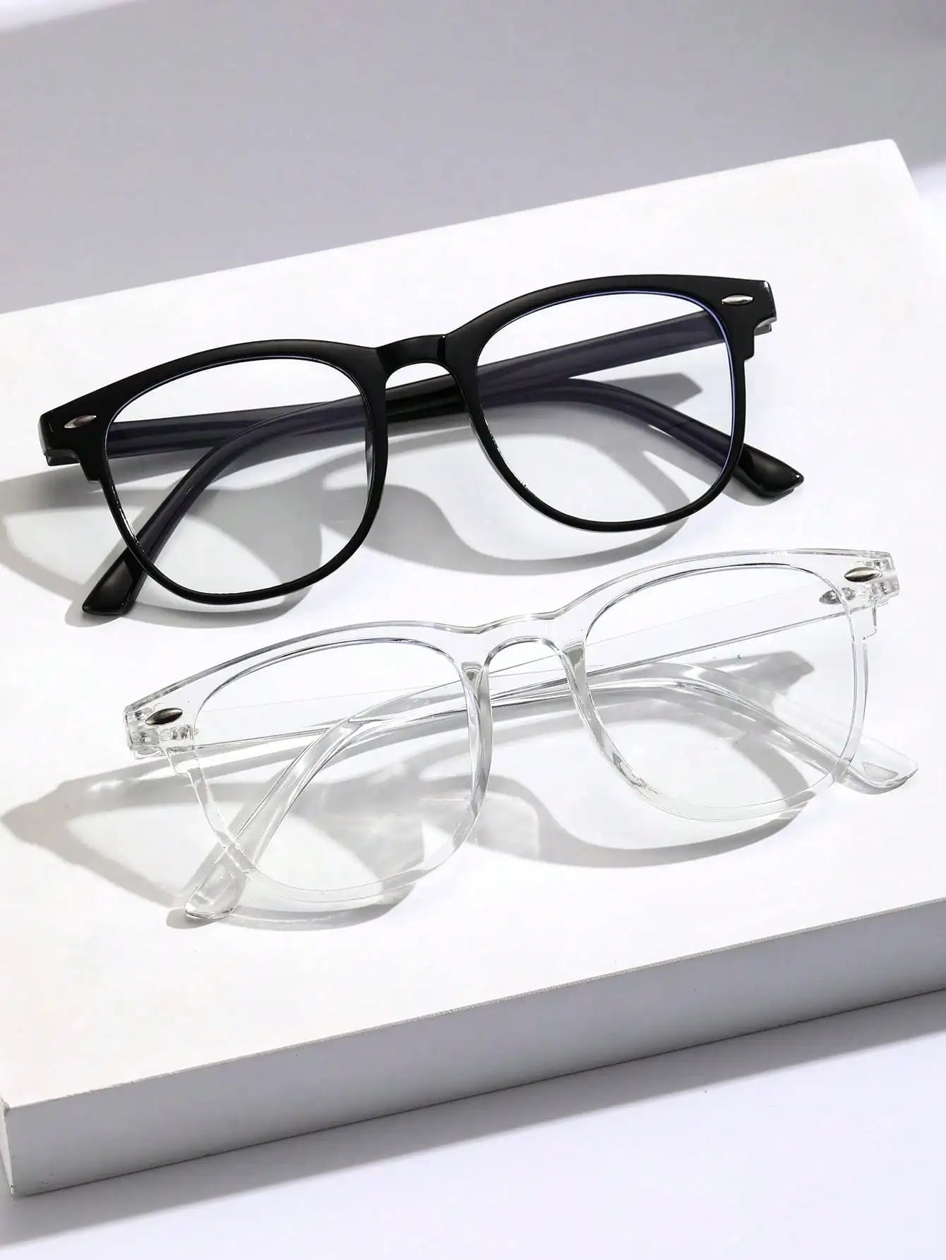 Trendy Anti-Blue Light Clear Glasses