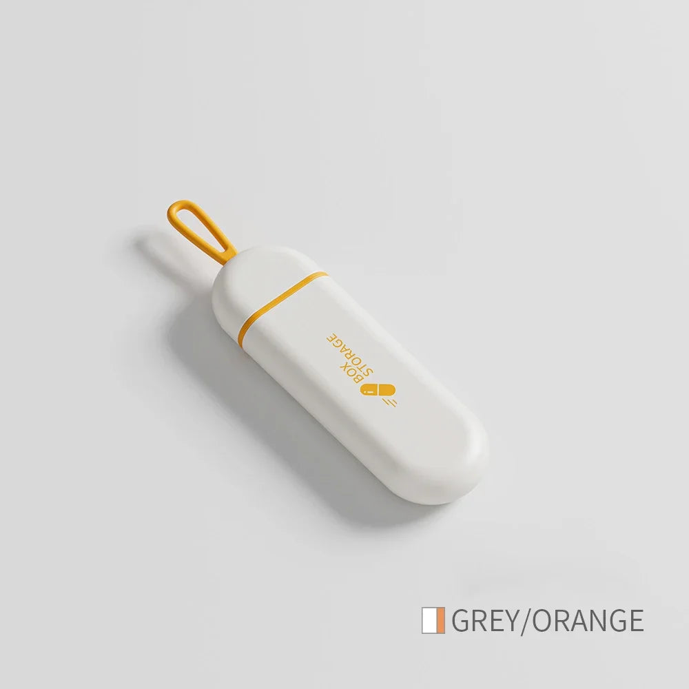 Colorful Travel Pill Box - 3-Compartment Portable Medicine Case