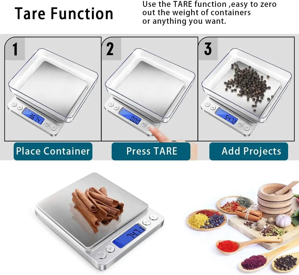 Precision USB Digital Scale Pocket Digital  Scale 3kg 0.1g / 500g 0.01g