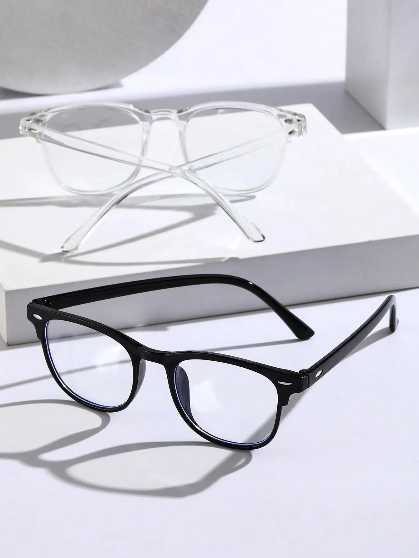 Trendy Anti-Blue Light Clear Glasses