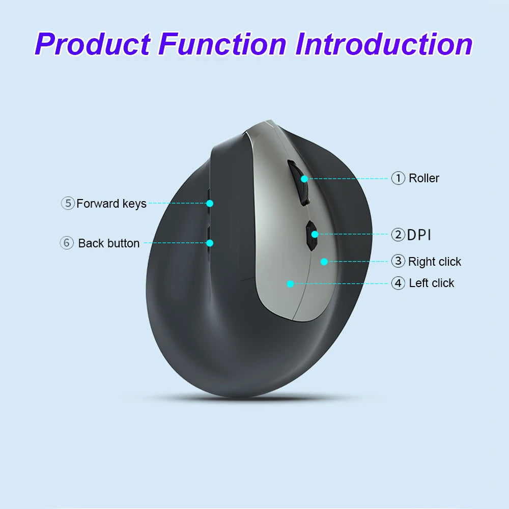 Ergonomic 2.4G Wireless Optical Mouse