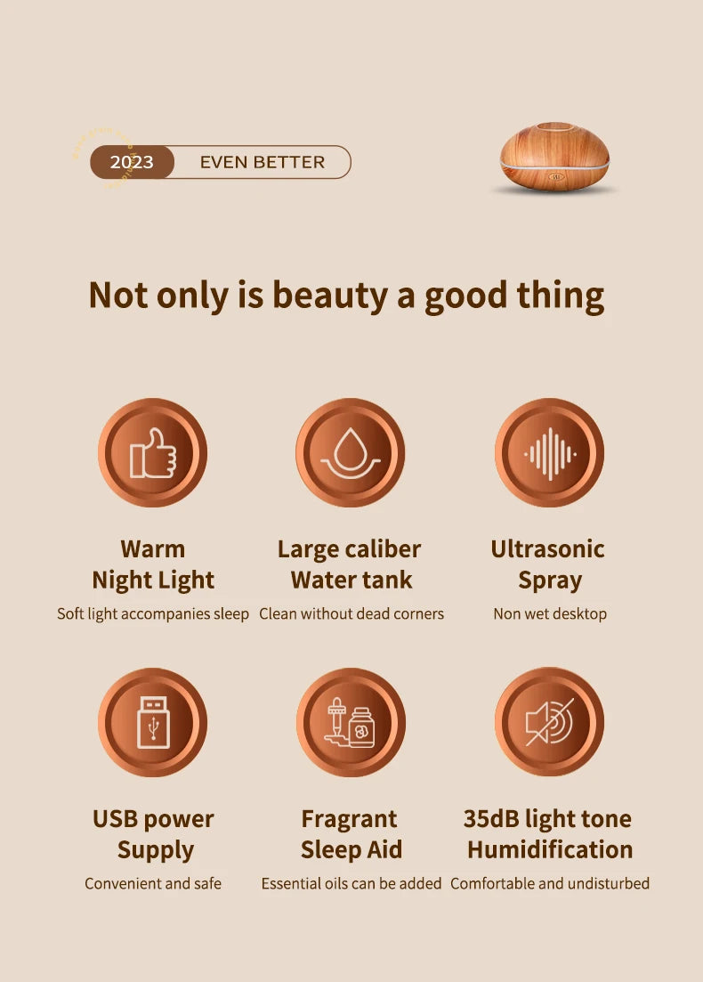 Air Humidifier Aromatherapy Essential Oil Diffuser