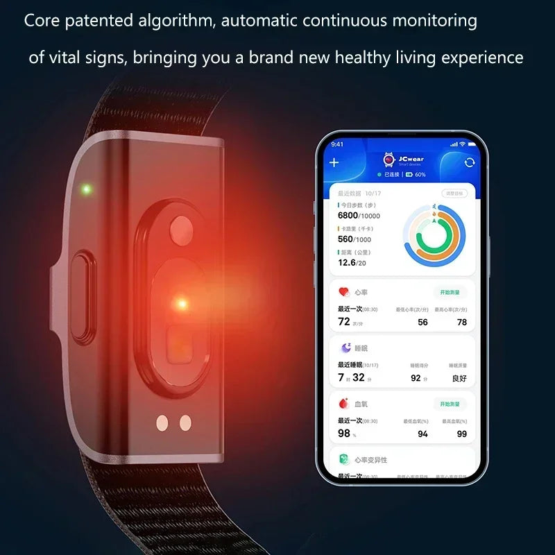 AI Smart Health Bracelet | Blood Pressure, Sleep & Heart Rate Monitor