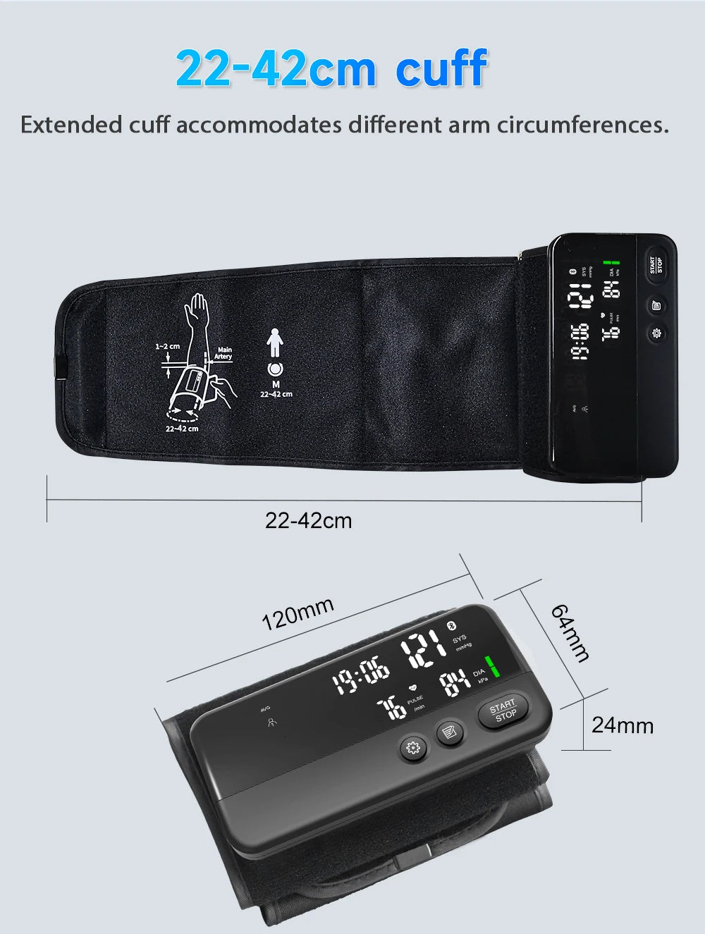 Yongrow Smart BP Monitor | LED Display | App-Connected Heart Rate Tracking