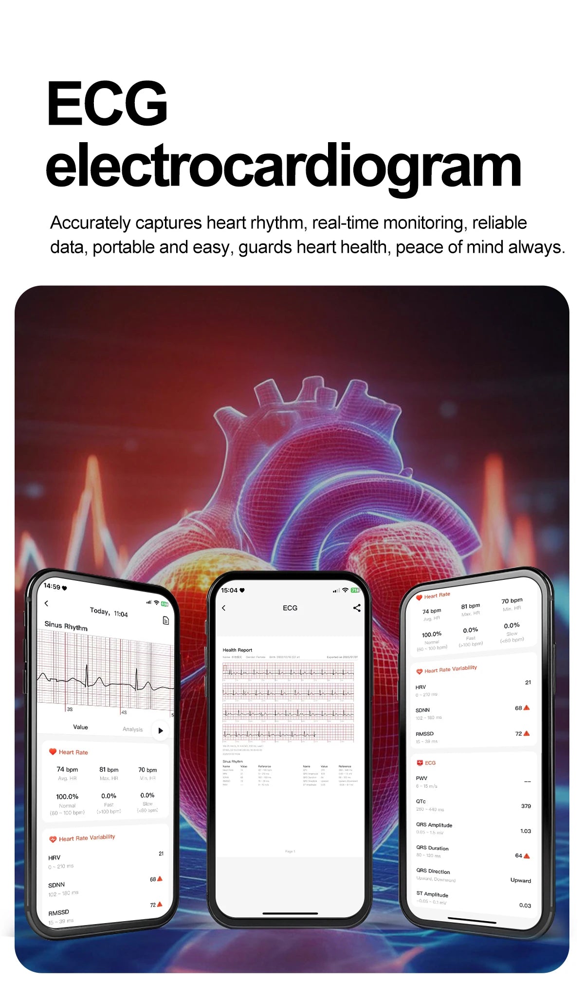 2025 Advanced Health Smart Watch for Men | ECG, Blood Pressure, Blood Oxygen