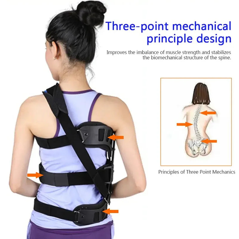 1Set Fixed Spinal Brace Aluminium Alloy Breathable Fixed Spinal Straightener Brace for Children Adults Scoliosis Correcting Brac