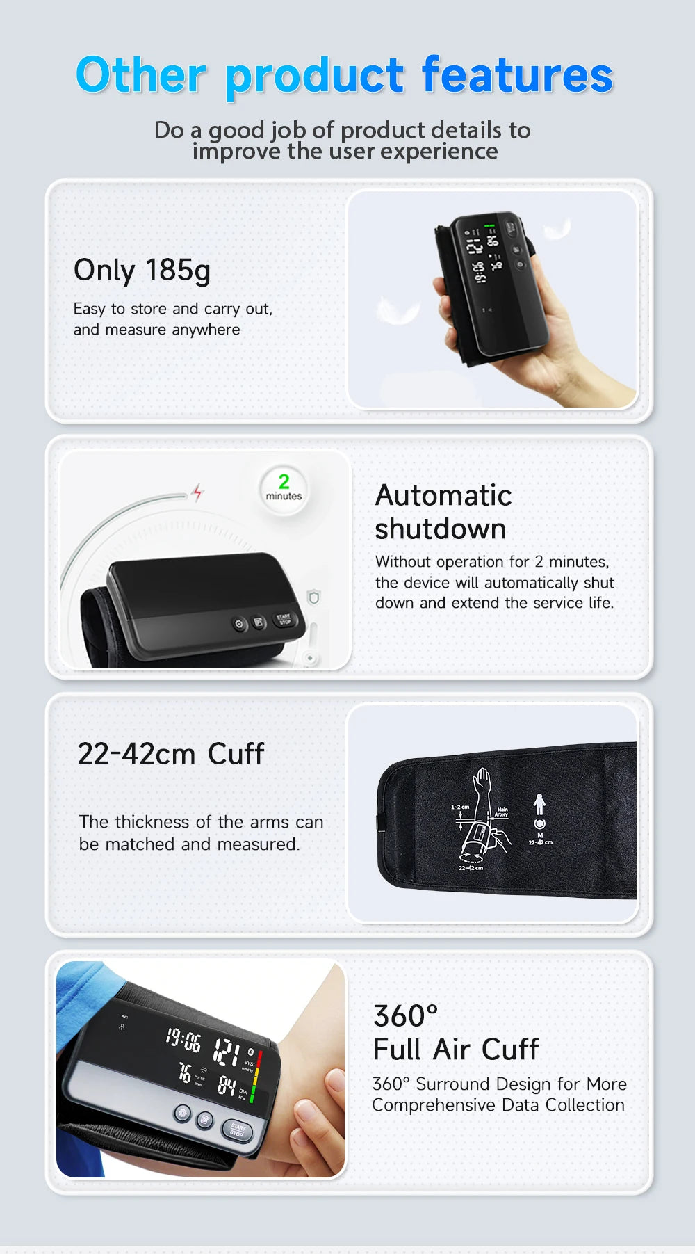 Yongrow Smart BP Monitor | LED Display | App-Connected Heart Rate Tracking