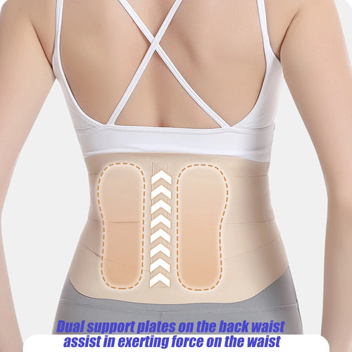 1 Pcs Adjustable Ultra Thin Back Brace with Lumbar Pad, Flexible Supports, Back Brace for Lower Back, Sciatica Scoliosis Relief