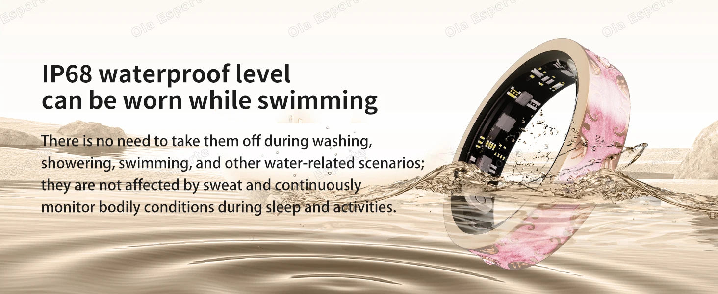 Smart Ring | Multicolor Diamond Design | Heart Rate, BP & Sleep Monitor