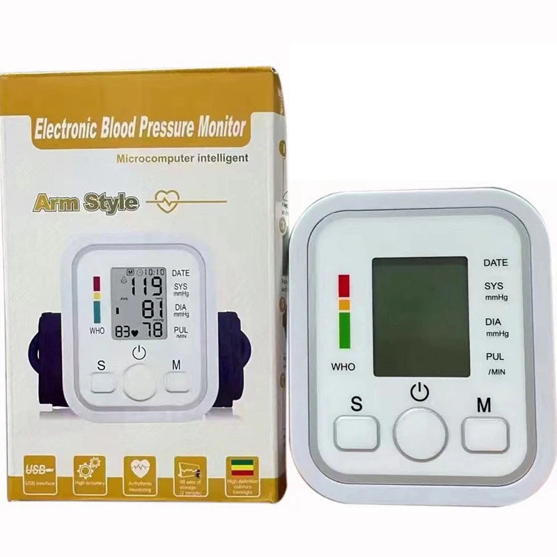 Electric Arm Voice Reading Blood Pressure Monitor | Backlit LCD | WHO Interpretation