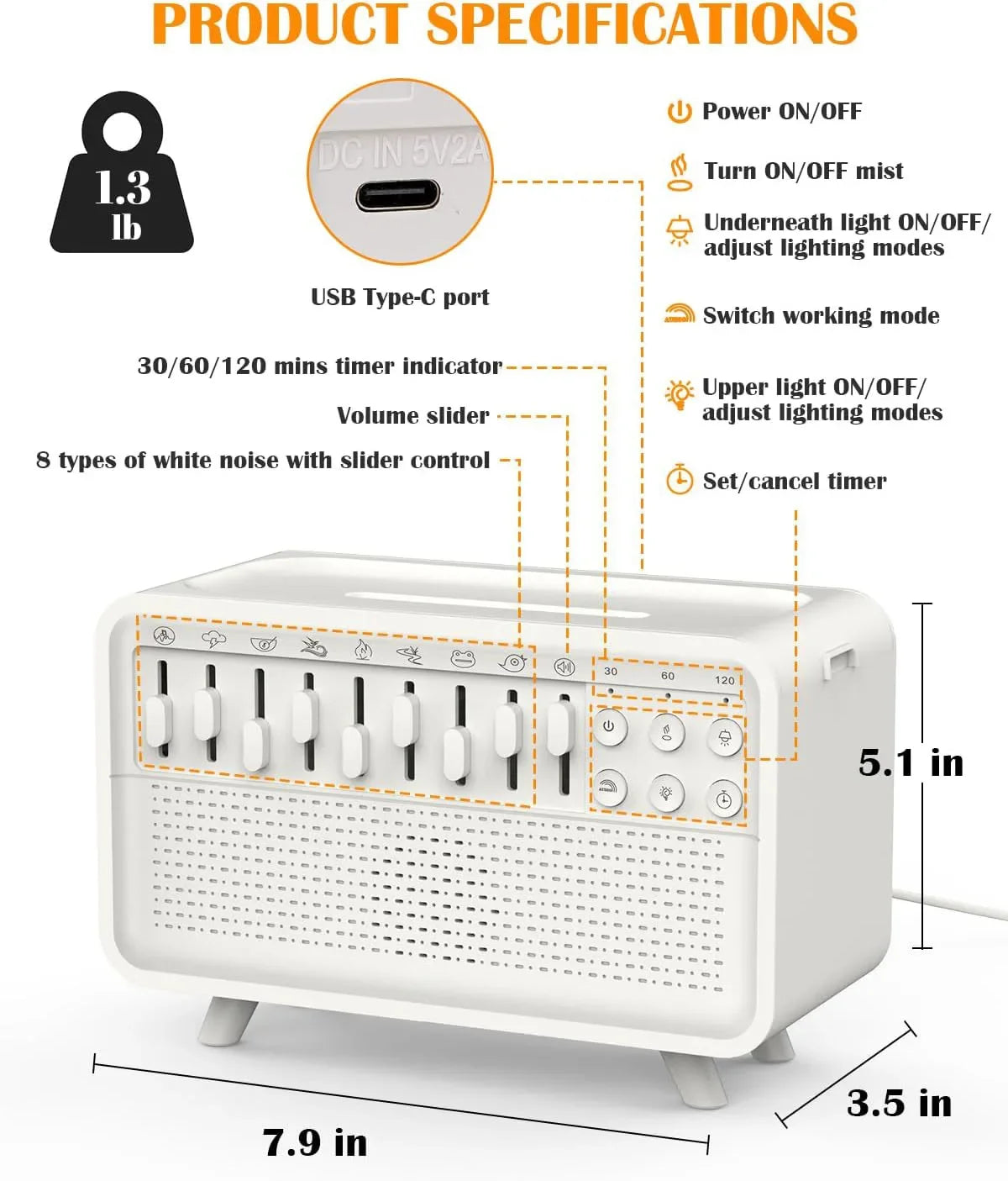 HIFI Bluetooth Speaker Sleep Aid