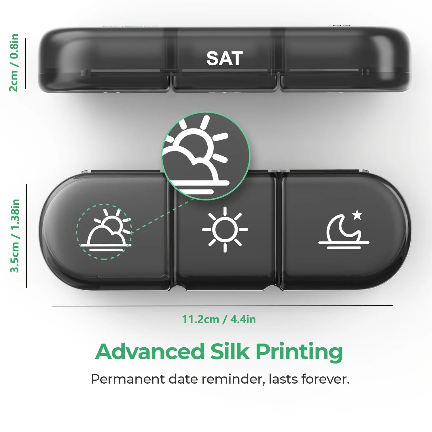 1 Set Pill Box 7 Days Organizer 21 Grids 3 Times One Day Portable Travel With Large Compartments For Vitamins Medicine Fish Oils