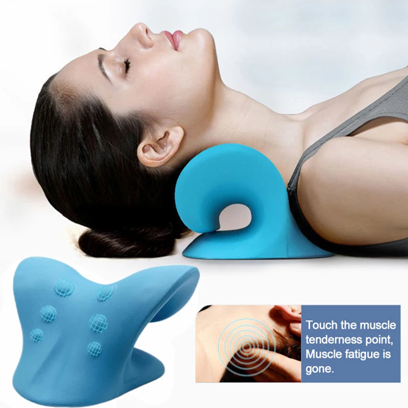 Neck Stretcher Shoulder Cervical Chiropractic Traction Device Head Back Body Massager Massage Pillow