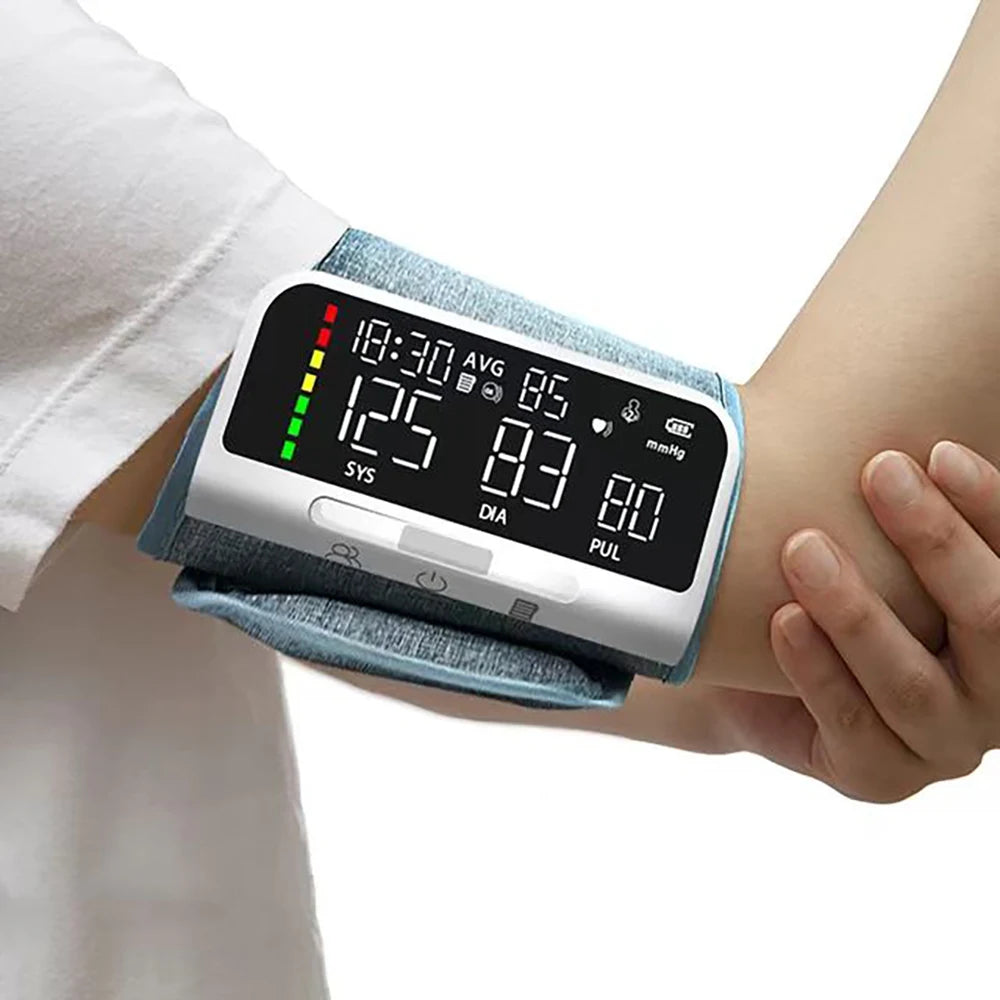 Rechargeable Upper Arm Monitor | 3-Color LCD | English Voice Guidance