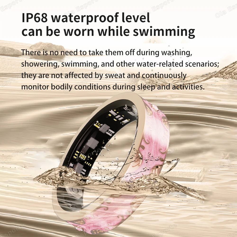 Smart Ring | Multicolor Diamond Design | Heart Rate, BP & Sleep Monitor