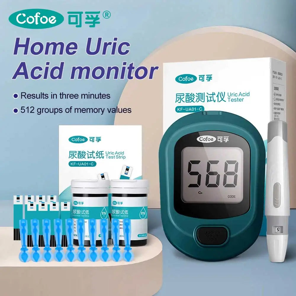 Cofoe Uric Acid Monitor  With Test Strips