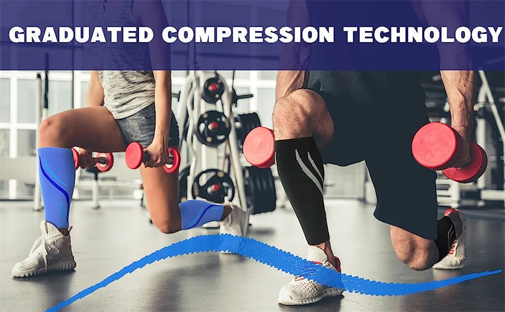 1 Pair Calf Compression Sleeves Men Women,Footless Compression Socks Shin Splints,Varicose Vein Treatment for Legs & Pain Relief