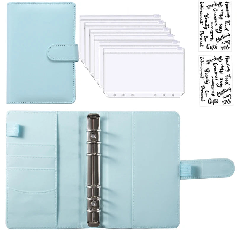 A6 Leather Budget Binder Notebook