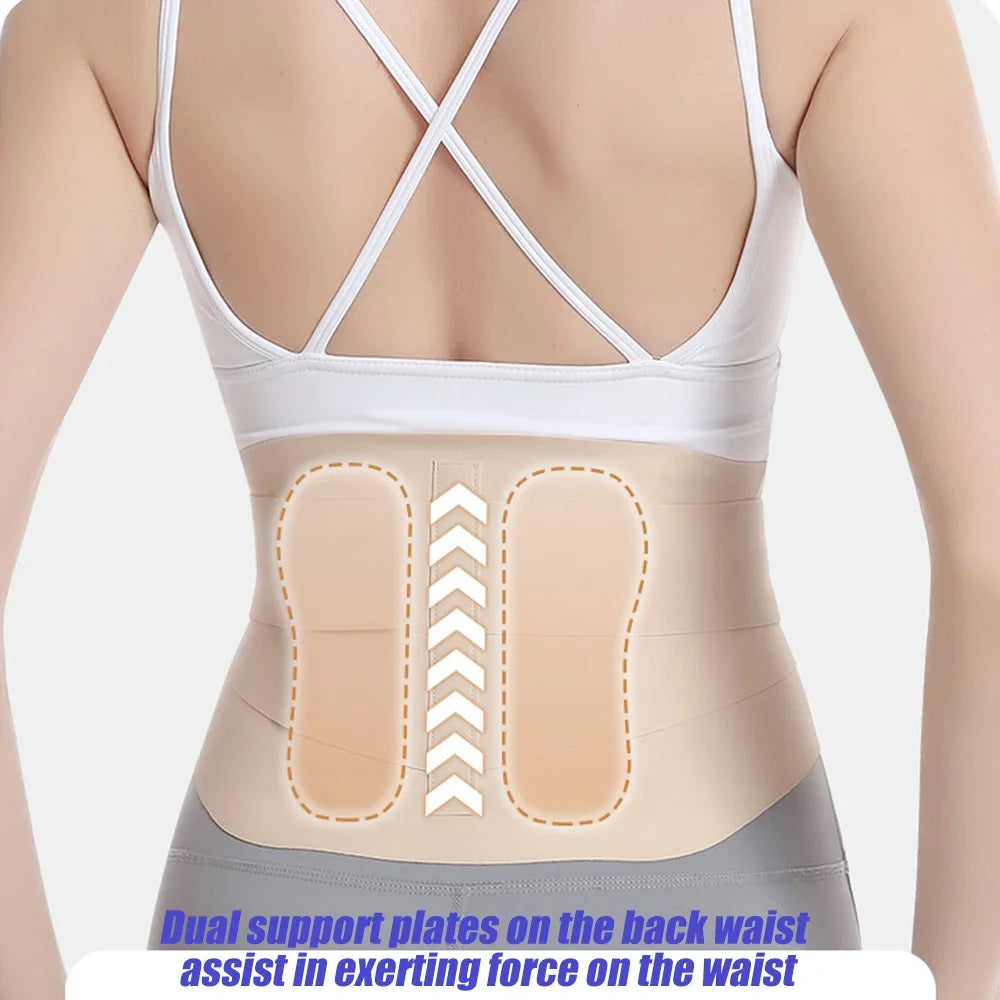 1 Pcs Adjustable Ultra Thin Back Brace with Lumbar Pad, Flexible Supports, Back Brace for Lower Back, Sciatica Scoliosis Relief