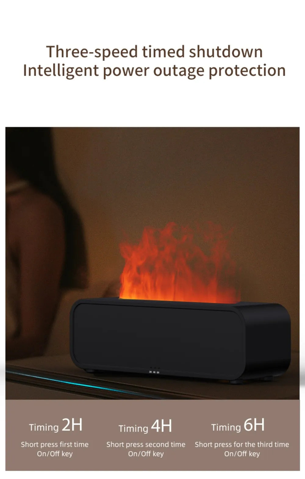 Humidifier Flame Aromatherapy Diffuser.