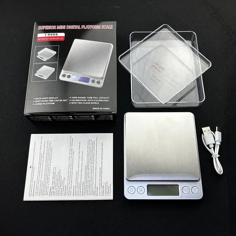 Precision USB Digital Scale Pocket Digital  Scale 3kg 0.1g / 500g 0.01g